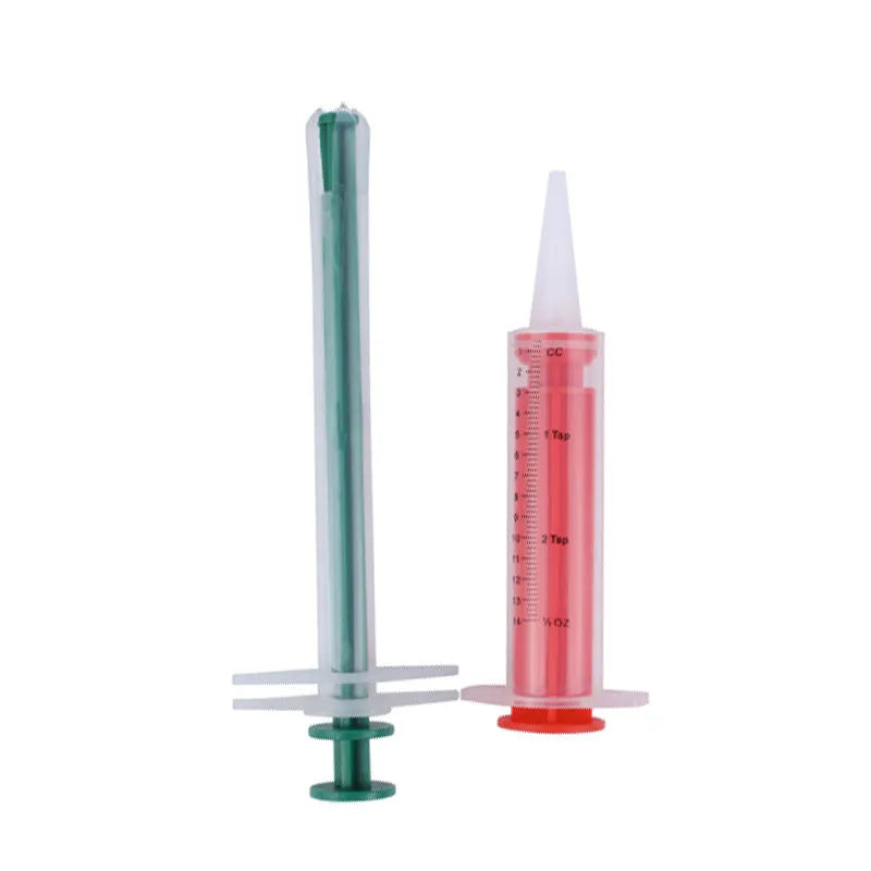 Cat pill shooter set with two soft-tip syringes for administering solid medications to small pets