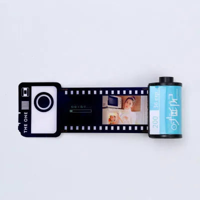 Memory colour film album in wooden box with tote bag and gifts for photo storage