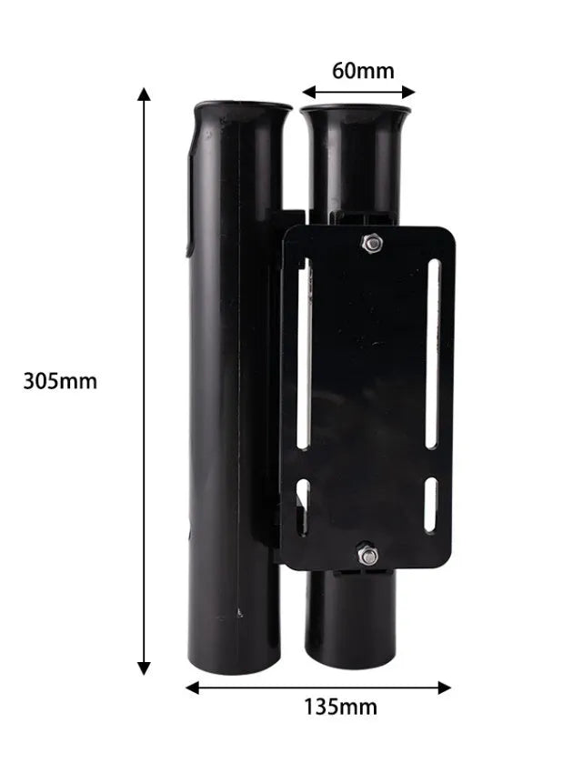Carbon bicycle and motorcycle fishing rod rack with double-layer plastic rod frame