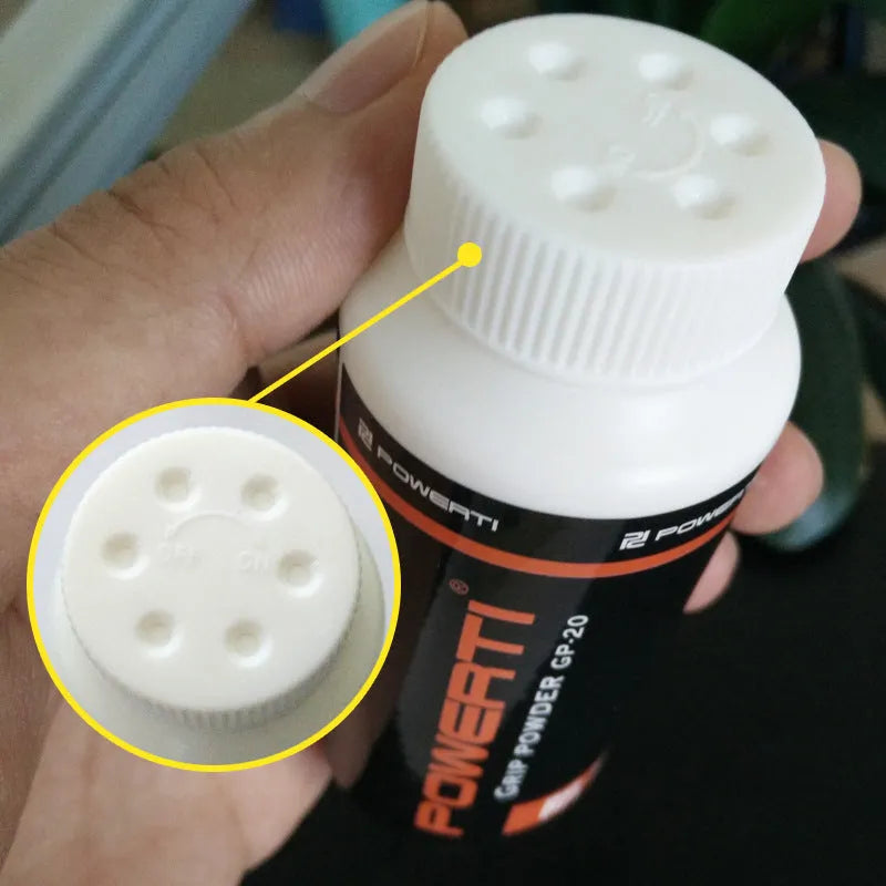 White sports anti-slip powder with magnesium carbonate for badminton, tennis, and weightlifting grip enhancement