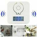 White wireless carbon monoxide alarm unit shown mounted on a wall.