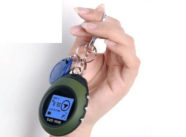 Mini GPS locator handheld 65x52x21mm matte finish in green or orange with USB lithium battery
