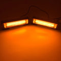Yellow double-sided net strobe warning light with 160mm aluminium alloy housing