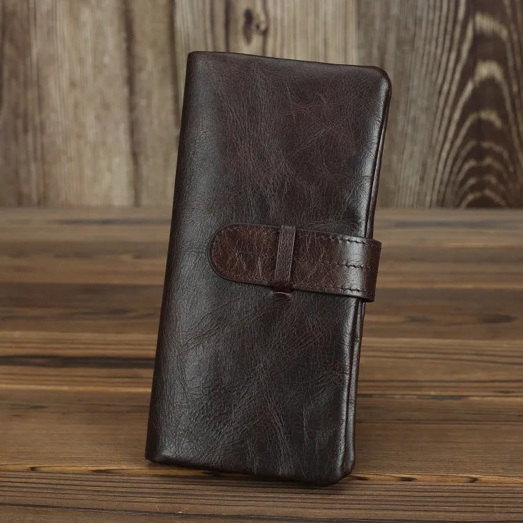 Genuine leather women's wallet with multiple card slots in brown colour