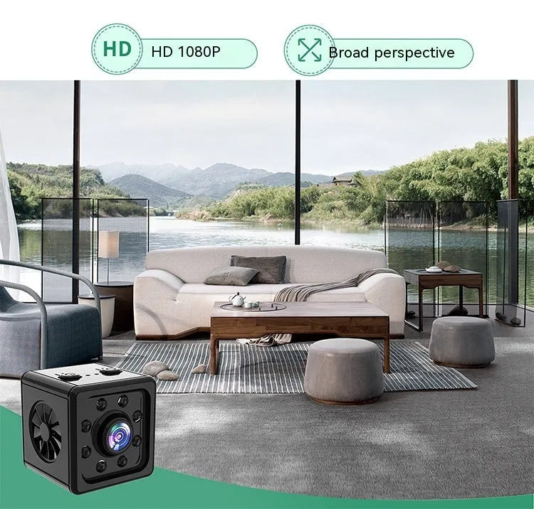 Black Remote Network Intelligent Sports HD K13 Camera with dimensions 26x26x26cm, showing ABS body, bracket, and data cable