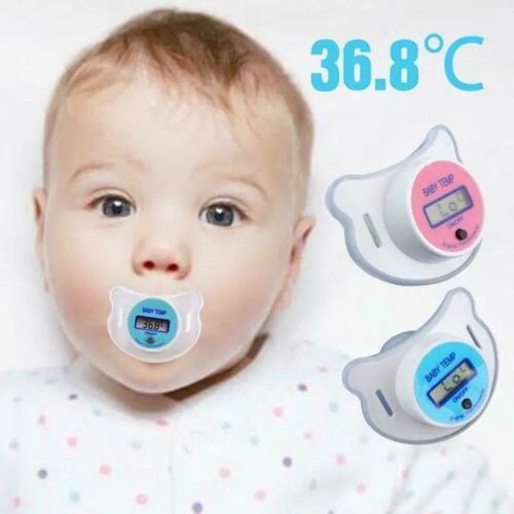 Pacifier digital thermometer for infant oral temperature measurement with LCD display