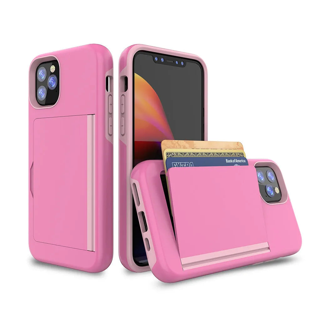 Slim mobile phone case for iPhone 11 showing dual-material construction and precise port cutouts