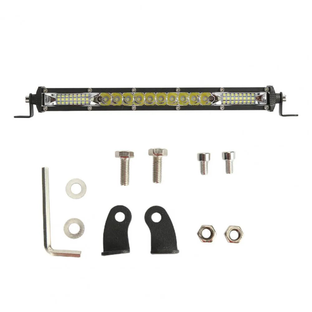 Ultra-thin single row aluminium LED light bar for vehicle roof mounting