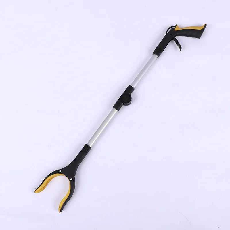 Foldable aluminium alloy pick-up clamp extended to 80cm with magnet sucker, showing blue handle option