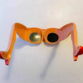 Orange personality sunglasses with 15x20cm oversized frames and exaggerated leg hip design