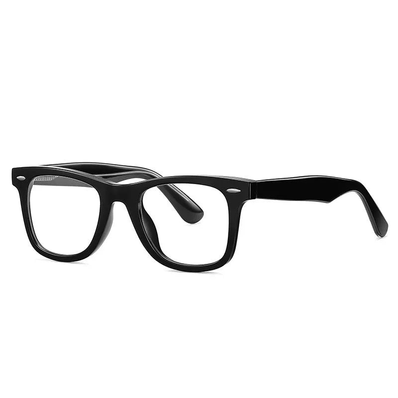 Retro square optical glasses with TR90 frame and anti-blue light lenses in various colour combinations