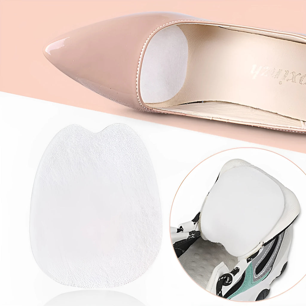 White thin felt tongue stickers for shoe comfort and anti-wear protection