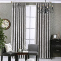 Chenille blackout curtains in modern minimalist style with jacquard weave texture