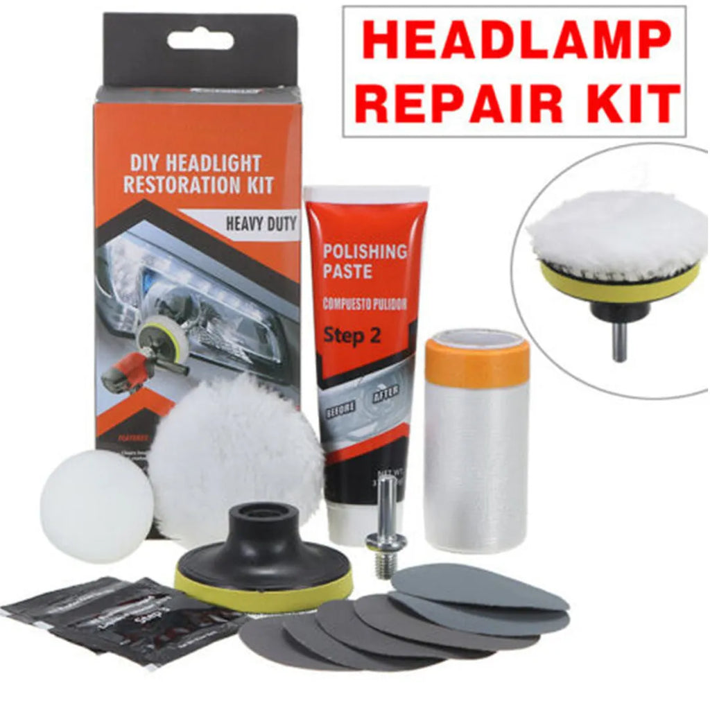 Carbon steel headlight repair tool for auto and machine maintenance