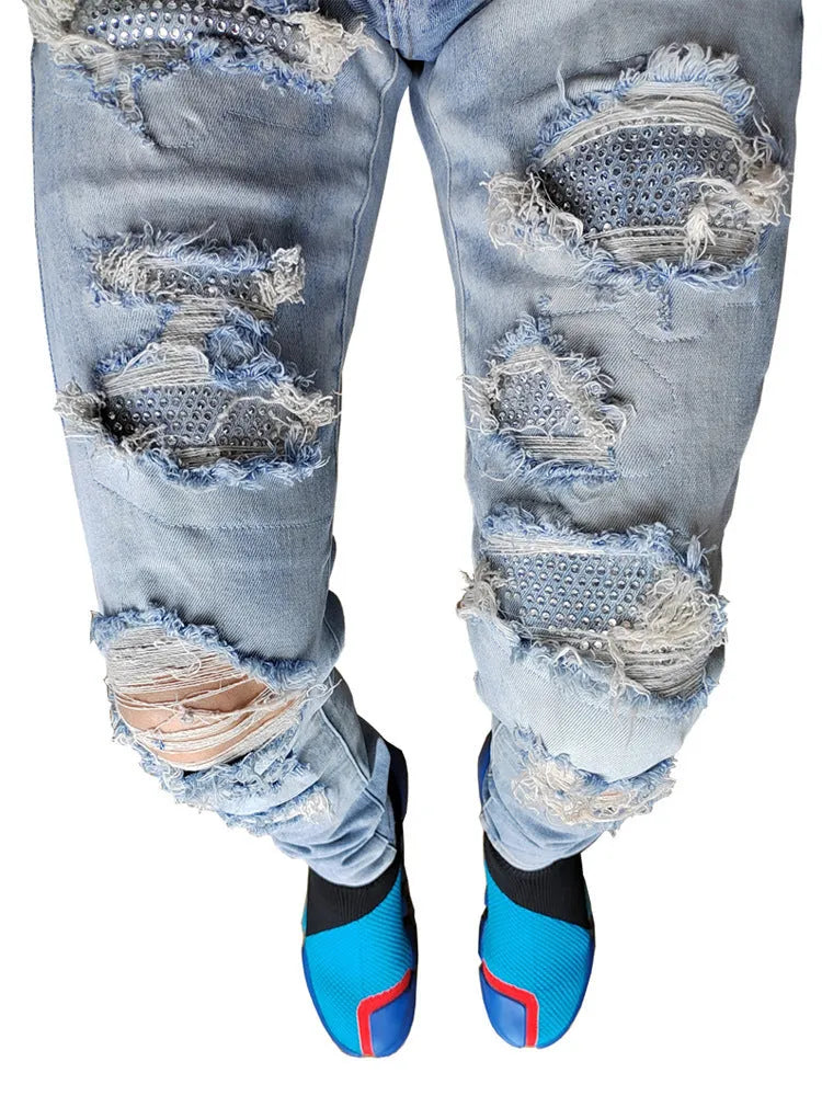 Men's slim fit stretch jeans in cotton, light blue black white, sizes 28-38, four seasons