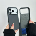 Liquid silicone magnetic charging phone case for iPhone with AI button in antique white colour