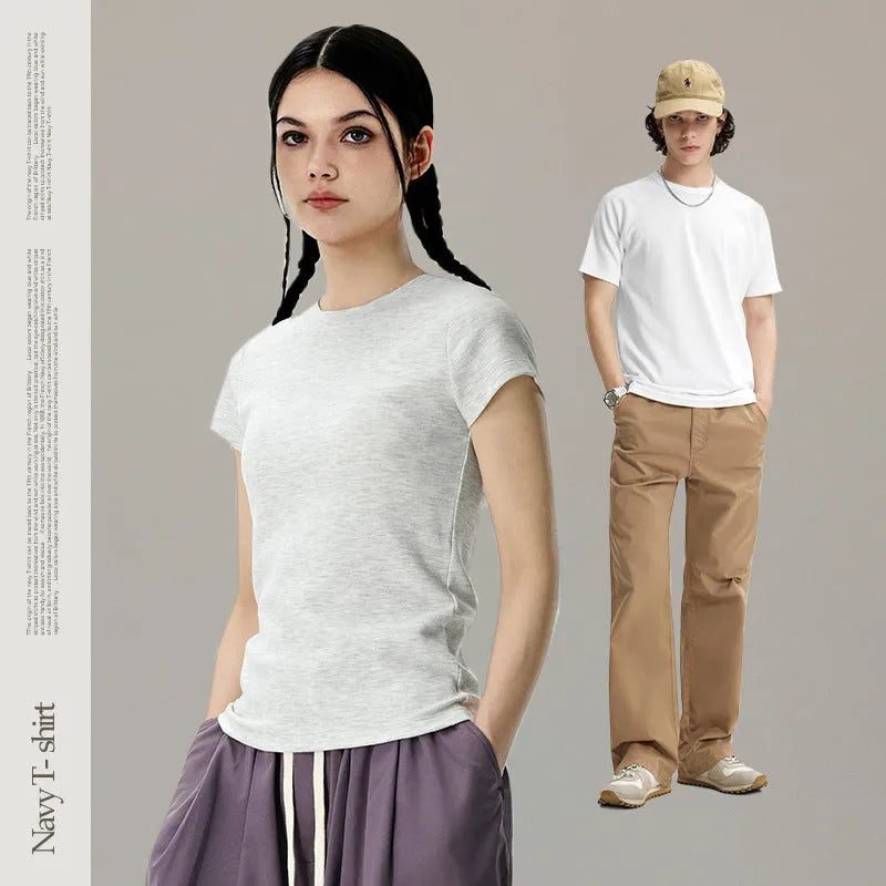 Stretch slim fit t-shirt vest in multiple colours with regular sleeves