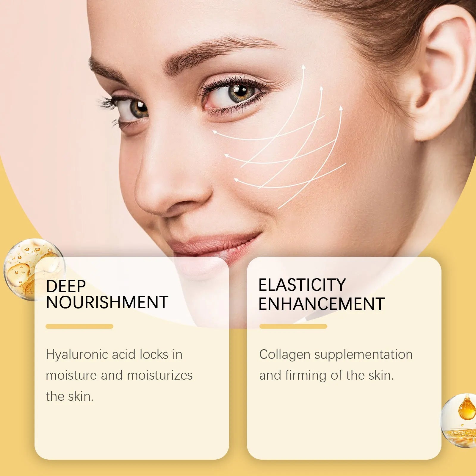 50g jar of anti-wrinkle neck cream with hyaluronic acid and collagen formula