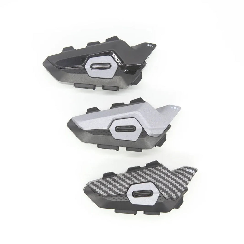 Motorcycle helmet Bluetooth headset intercom in black or gray for riding helmets and motorbike use