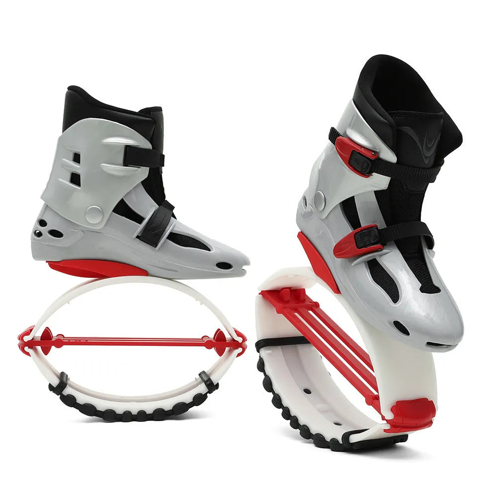 TPU sports bouncing machine shoes in multiple colour options on a white background.