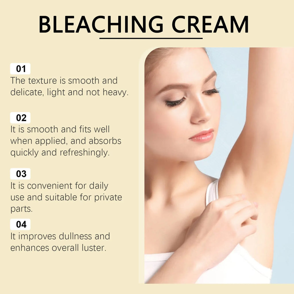 50g tube of whitening cream with vitamin C and titanium dioxide for facial skin lightening