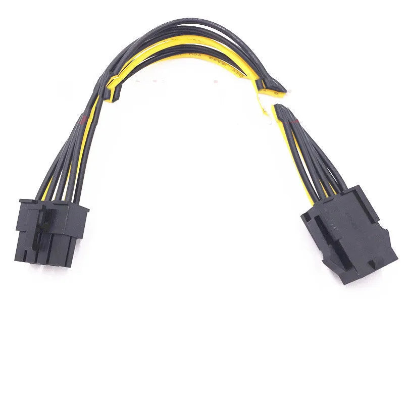6P to 8P graphics card power cable extension measuring 20cm in length