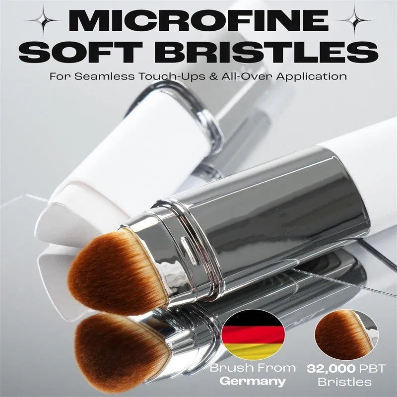 Blanc Cover cream stick foundation brush with a light-coloured handle and removable brush head.