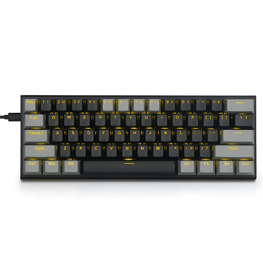 Aluminium mechanical gaming keyboard with two-tone keycaps and RGB backlighting