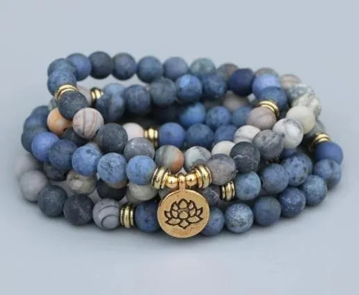 6cm alloy bracelet with natural stone elements in volcanic, tiger eye, or pine wood variations