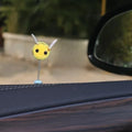 Swing Spring Bee car decoration: 3x3cm fur ball cartoon bee with adhesive backing