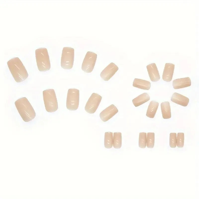 MY119 solid colour plastic nail armour set showing multiple pieces for complete nail art application