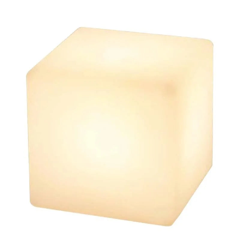 Square LED cube light in outdoor setting with IP65 waterproof rating and modern design