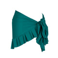 Women's single-shoulder suspender tube top one-piece swimsuit with high-waist design in solid colour
