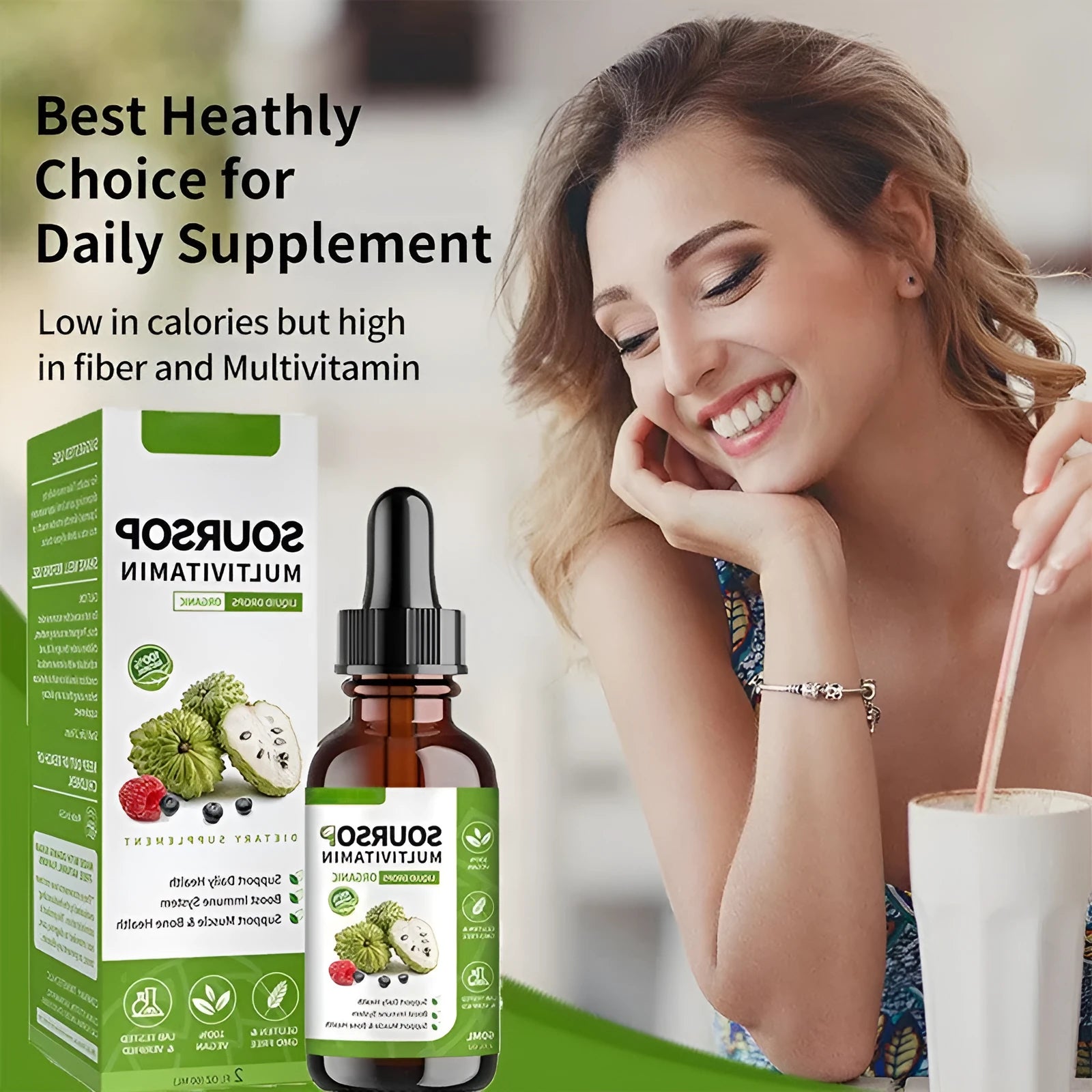 60ml glass bottle of prickly fruit and lychee flavoured edible care drops for adult use