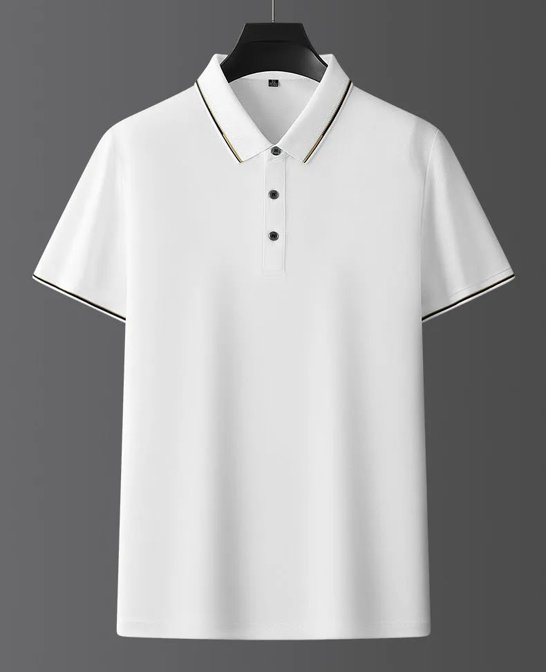 Men's pure colour mulberry silk short sleeve shirt in regular fit for summer wear