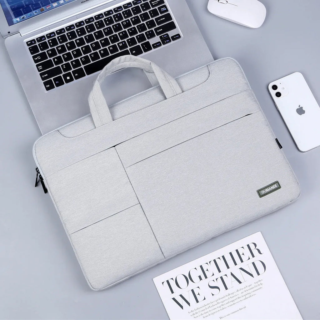 15.6-inch Oxford cloth laptop bag in dark grey colour with waterproof properties
