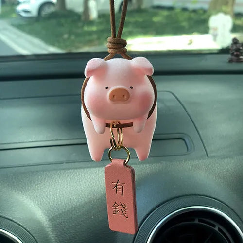 Resin cartoon pig car accessory for dashboard decoration in one of 8 available styles