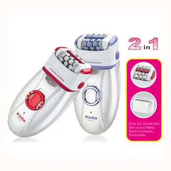 Portable USB electric hair removal device in KEDA-216 colour with brush and charger