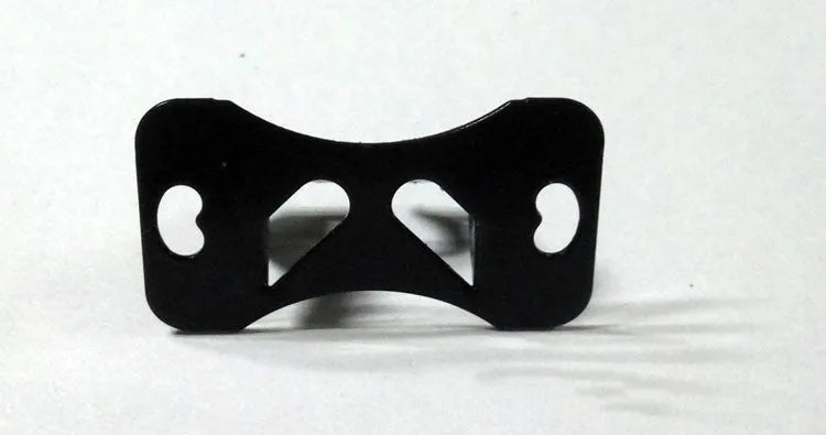 Black metal universal car camera holder with adjustable angle bracket and four mounting screws