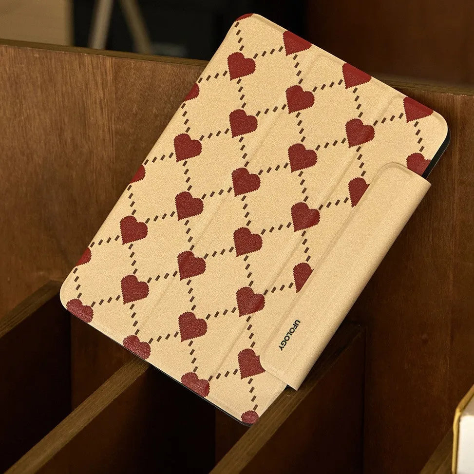 Magnetic polyurethane protective case for iPad Air 4 and 5 tablets showing attachment system