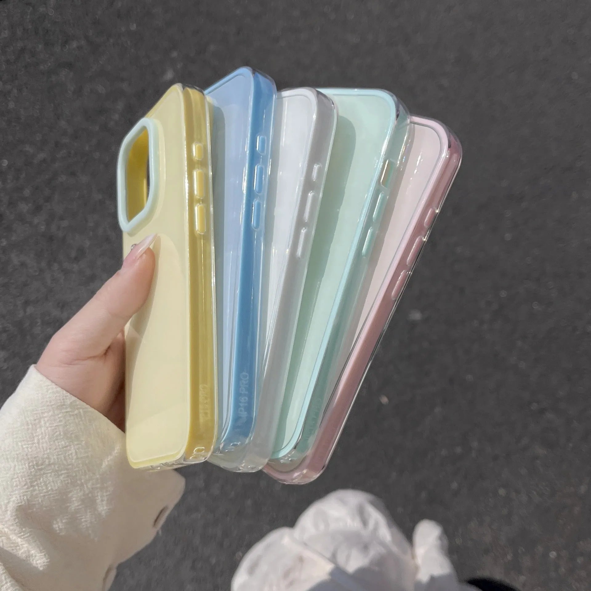 iPhone silicone phone case in jelly solid blue colour showing all-inclusive design