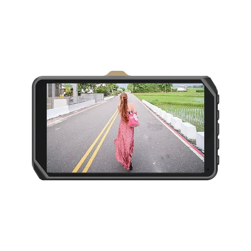 4-inch touch screen dual lens car dashboard camera for front and rear recording