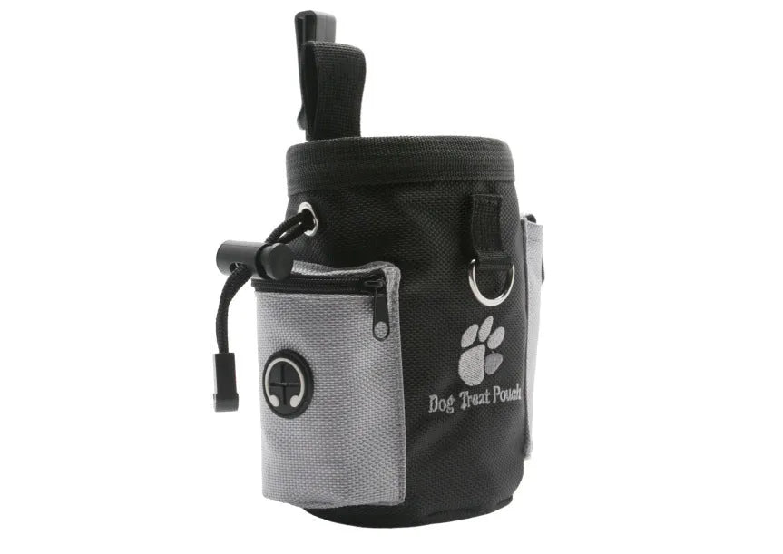 Black Size L pet snack bag and dog training waistpack, 12.5 x 8 x 12.5 cm, Oxford cloth, waist or belt wear