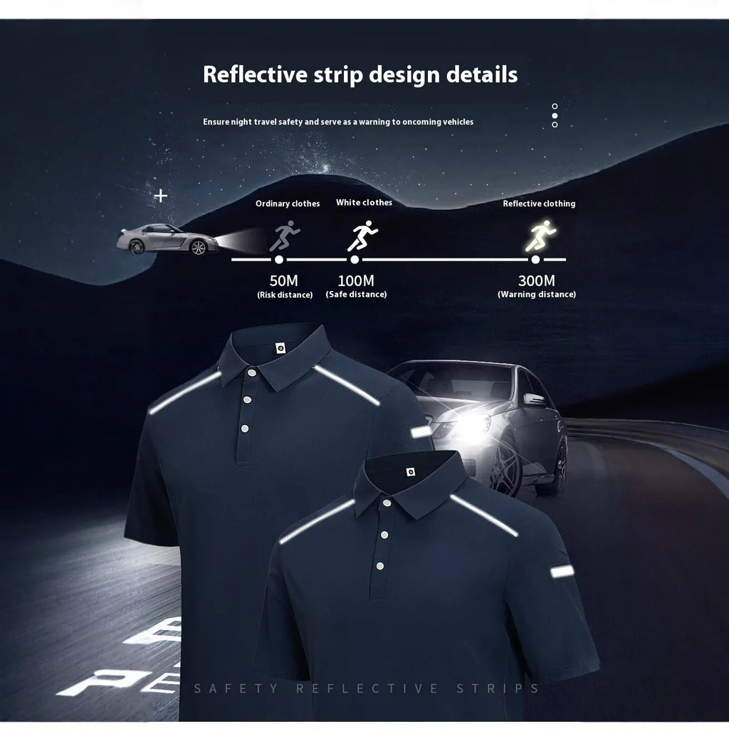 Short-sleeve work shirt in lightweight ice-feel fabric shown in silver-white-grey colour