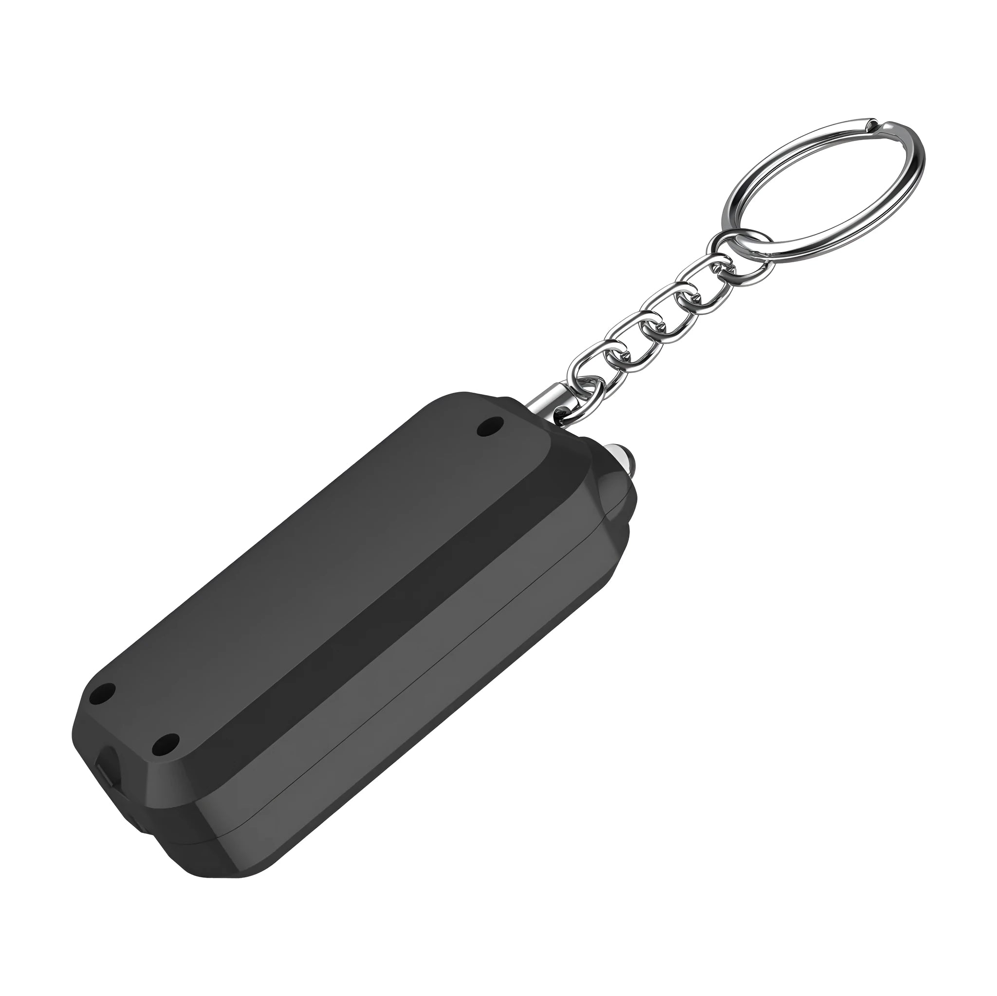 ZQ-202 personal safety alarm in pink, showing compact size of 65mm by 30mm.