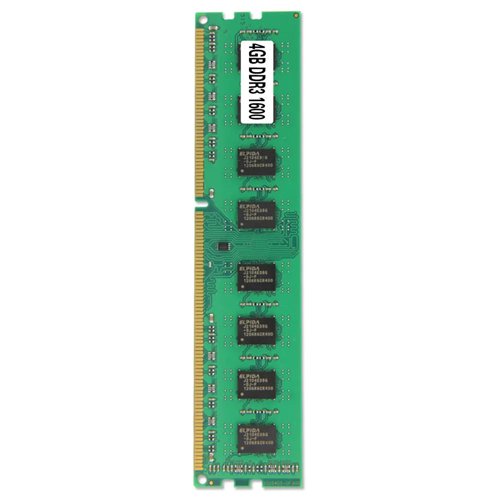 4GB DDR3 1600 desktop memory module with 240-pin DIMM design