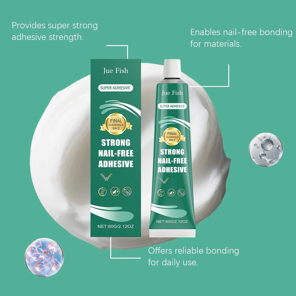 100g strong nail-free adhesive water-based PVA-217 glue for wall hanging and repair