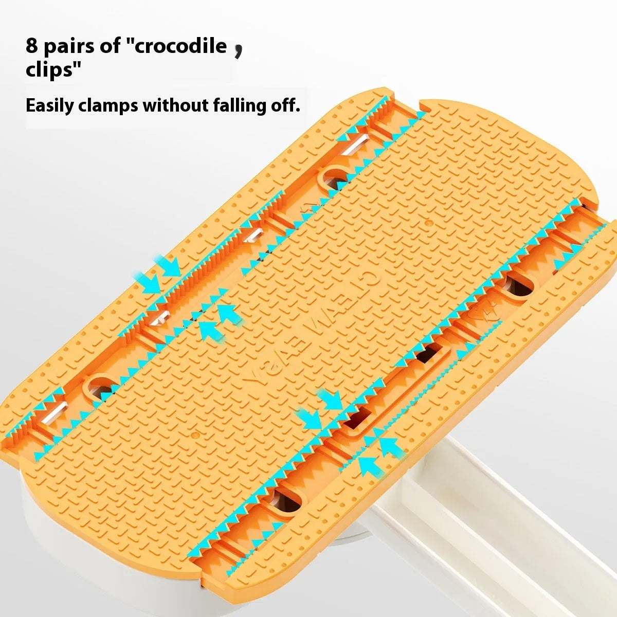 Rotatable washcloth mop cleaning brush in ABS, 15 x 5.5 x 19.5cm, grey or orange, with 50 replacement cloths