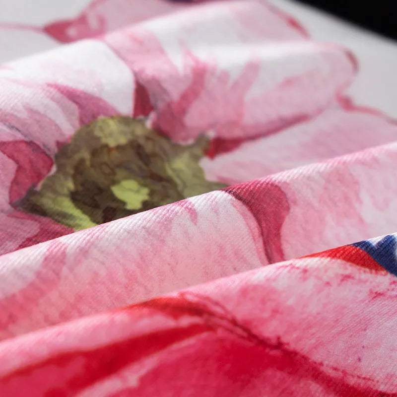 Men's ice silk underwear with fashion printing in polyester fabric showing breathable mid-waist design