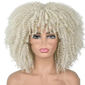 Small curly rose mesh synthetic wig C912 in a colour option, dyeable and heat stylable headgear